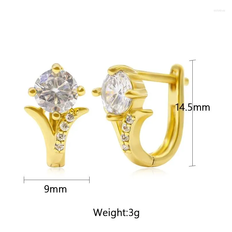 Hoop Earrings Silver Gold Color Office For Women Wedding Gift Jewelry Zircon Ins Style Party Personality Accessories