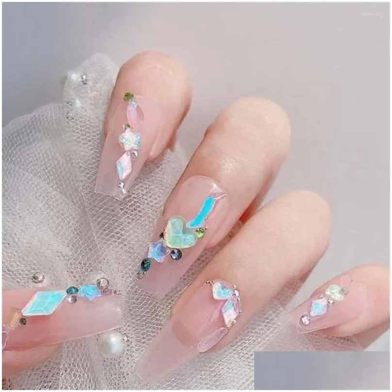 Nail Art Decorations Ornament Stars Love Hearts Manicure Accessories 3D Drills Aurora Jewelry Rhinestones