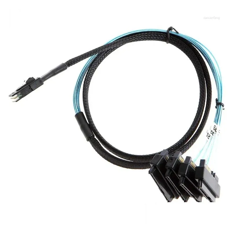 Computer Cables 3ft 1m Mini SAS 36P SFF-8087 To 4 SFF-8482 29 15P SATA Connectors With Power Cable Office Supplies