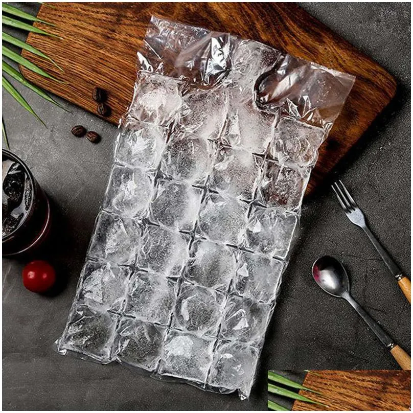 Ice Cream Tools Ice Mod Disposable Portable Cube Bags Transparent Faster Zing Ice-Making Bag Kitchen Gadgets Drop Delivery Home Garden Dhuhg