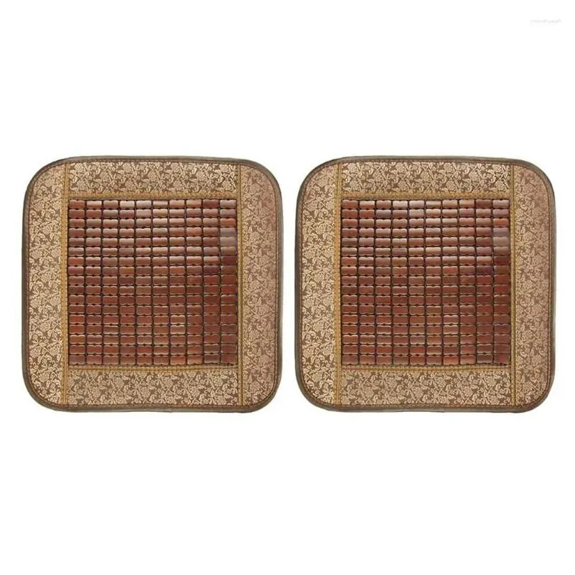 Car Seat Covers 2Pack Wooden Cover Massage /Back Cooling Mat Office Cushion Auto Supplies