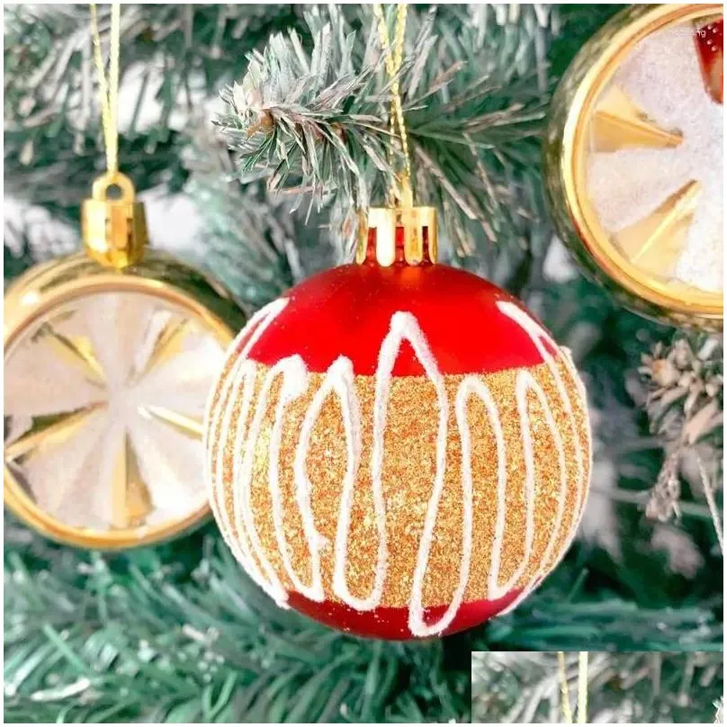 Christmas Decorations Tree Balls 16Pcs Shiny Ball Pendant For Holiday Party Year Decor Wedding Dining Room El Anniversary Offices