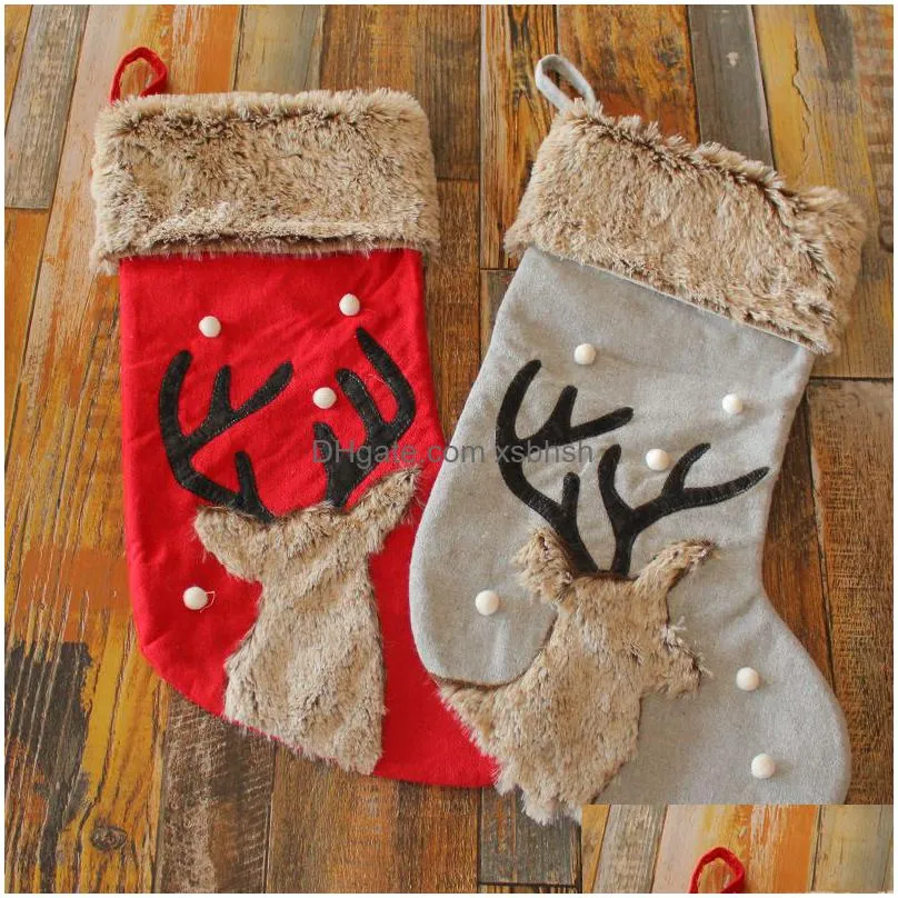 christmas stocking cartoon reindeer fireplace hanging stockings for family christmas decoration