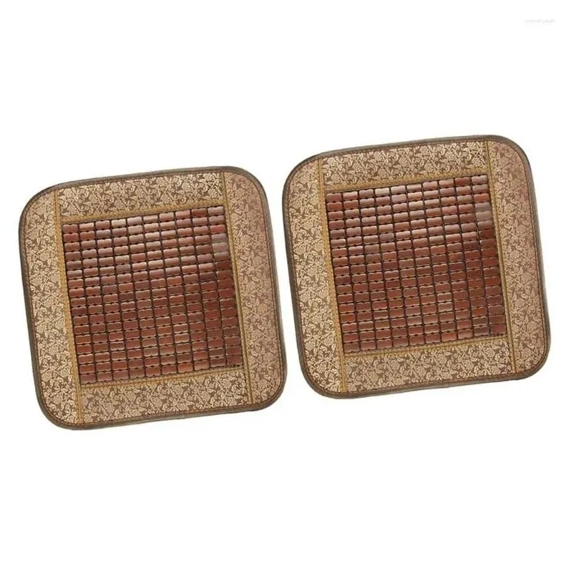 Car Seat Covers 2Pack Wooden Cover Massage /Back Cooling Mat Office Cushion Auto Supplies