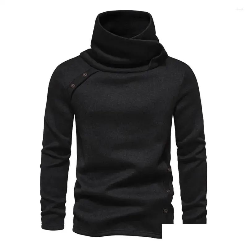 Men`s Hoodies Sweater Warm And Comfortable Long Sleeve Pullover Turtleneck Men Clothing Thick Knitted Sweaters