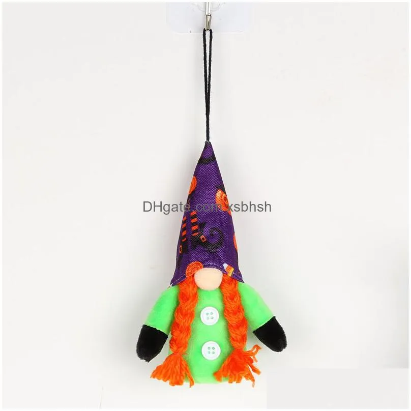 halloween led gnomes ornament handmade witch swedish tomte gnome dwarf for home halloween day party table decorations kids gift