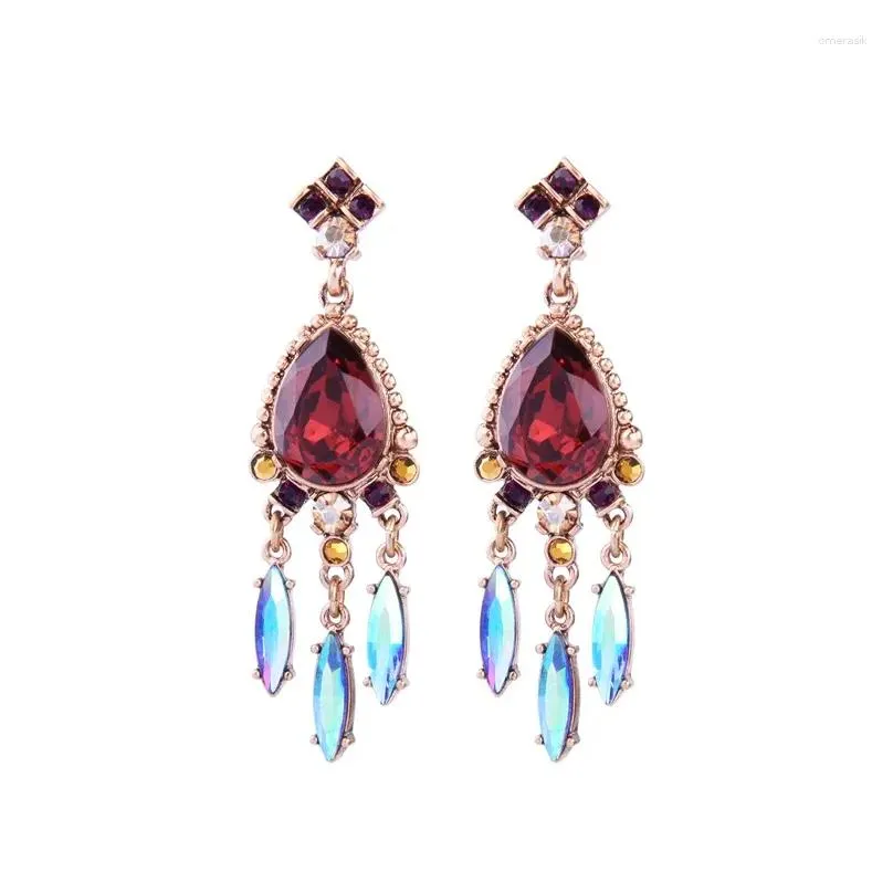 Dangle Earrings 2 Colors Black & Red Waterdrop Gift Jewelry Women Fashion Vintage Brincos