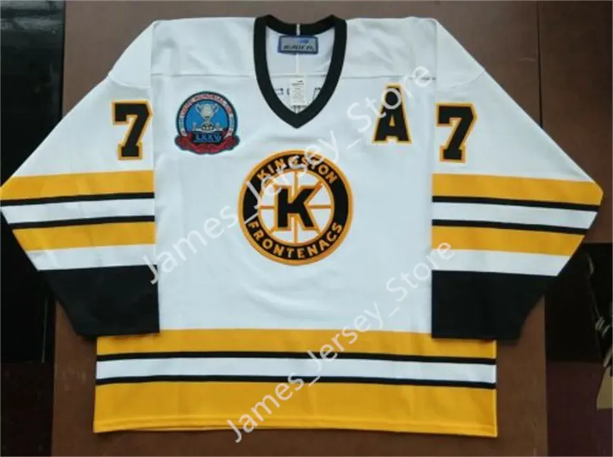 Shane Wright Custom OHL Frontenacs Stitched Hockey Jersey 24 Thomas Budnick 55 Benjamin Roger 10 Christopher Thibodeau 16 Paul Hughes 2 Jackson Stewart