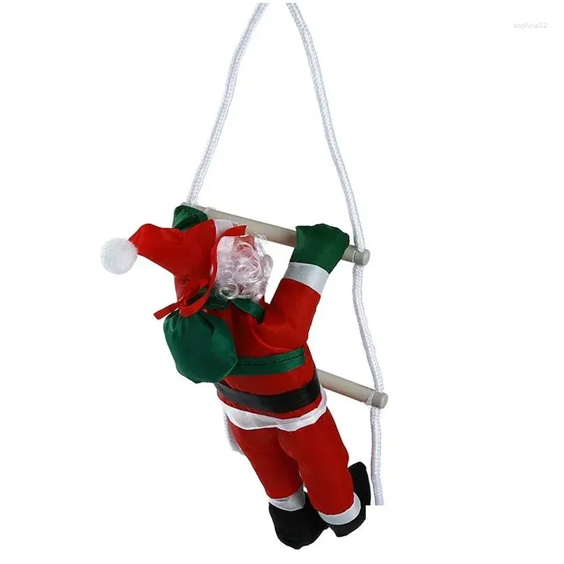 Christmas Decorations Santa Claus Climbing Ladder Doll Tree Hanging Decoration Indoor Door Wall Pendant Year Gifts