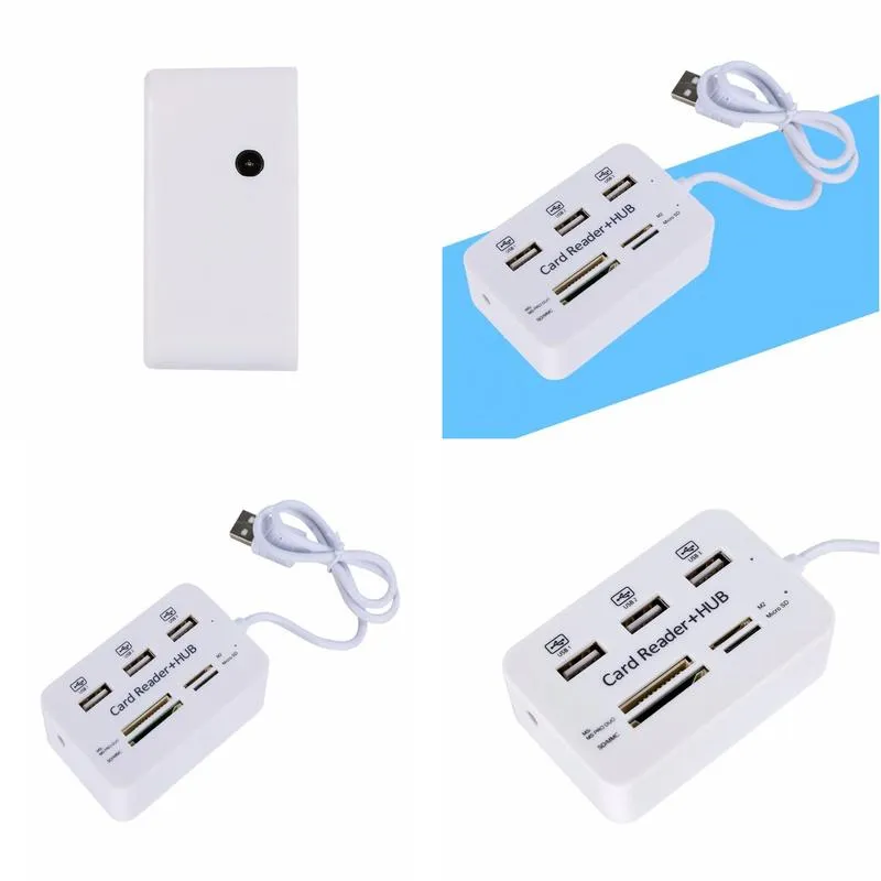 Micro USB Hub Combo 20 3 Ports Card Reader High Speed Multi USB Splitter Hub USB Combo All In One for PC Computer Ac9054455