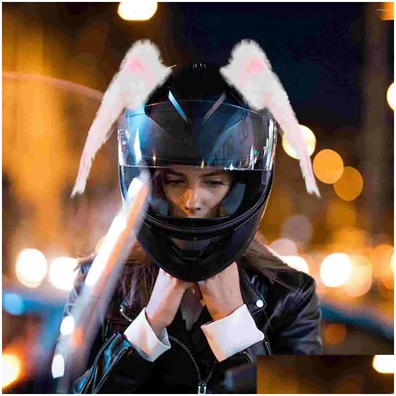Motorcycle Helmets Plush Ears Decor For Accessories Scooter