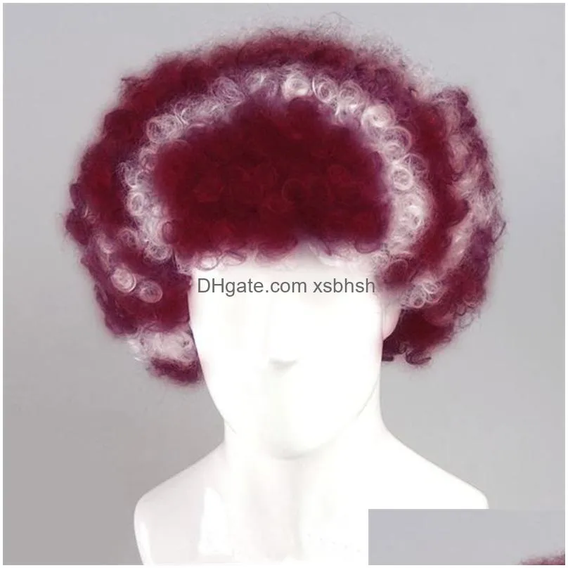 halloween party clown wig carnival cosplay costume daily wear party headwear football club accessory