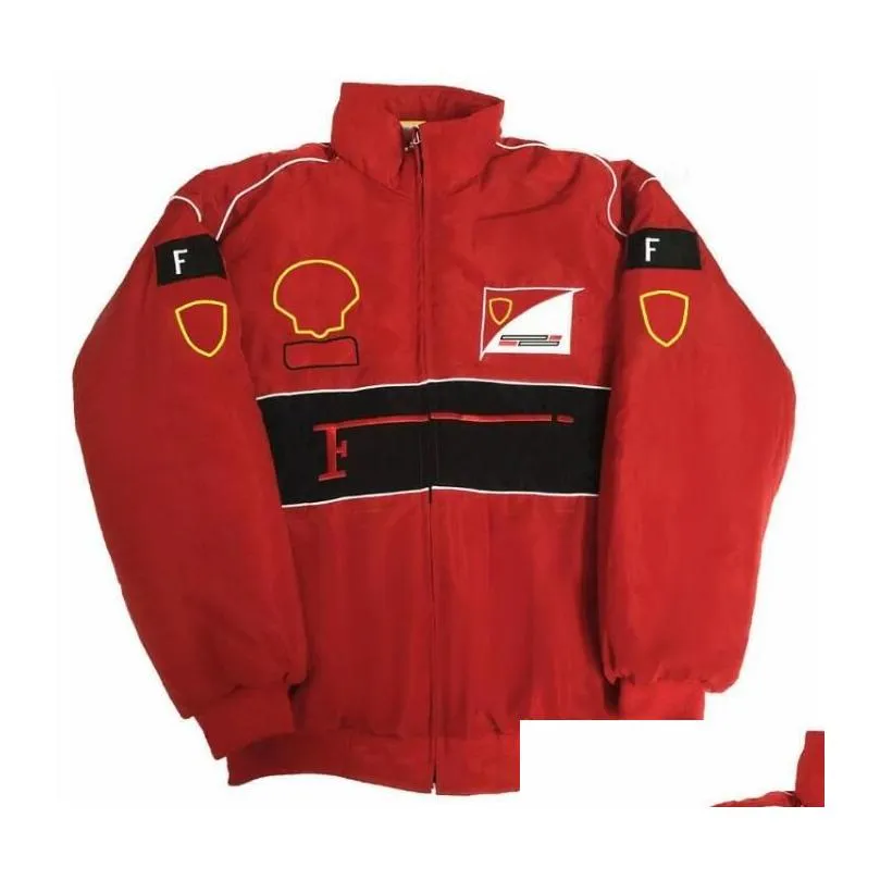 F1 Formula One racing jacket autumn and winter full embroidered logo cotton clothing spot sales