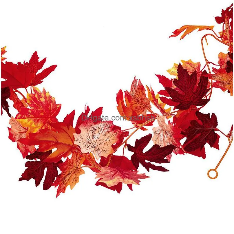 fall garland maple leaf hanging vine garland artificial autumn garland thanksgiving decor for home wedding party christmas