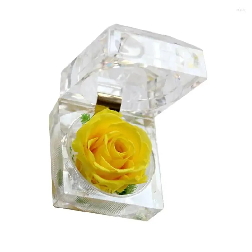 Decorative Flowers Artificial Rose Preserved Flower Eternity Never Withered Gift For Valentine`S Day With Drawer Box