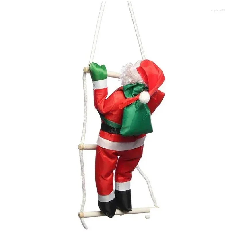 Christmas Decorations Santa Claus Climbing Ladder Doll Tree Hanging Decoration Indoor Door Wall Pendant Year Gifts