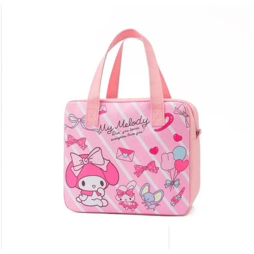 kawaii Melody Design Lunch Bags Heat Preservation Waterproof Tote Lunch Bag For Student