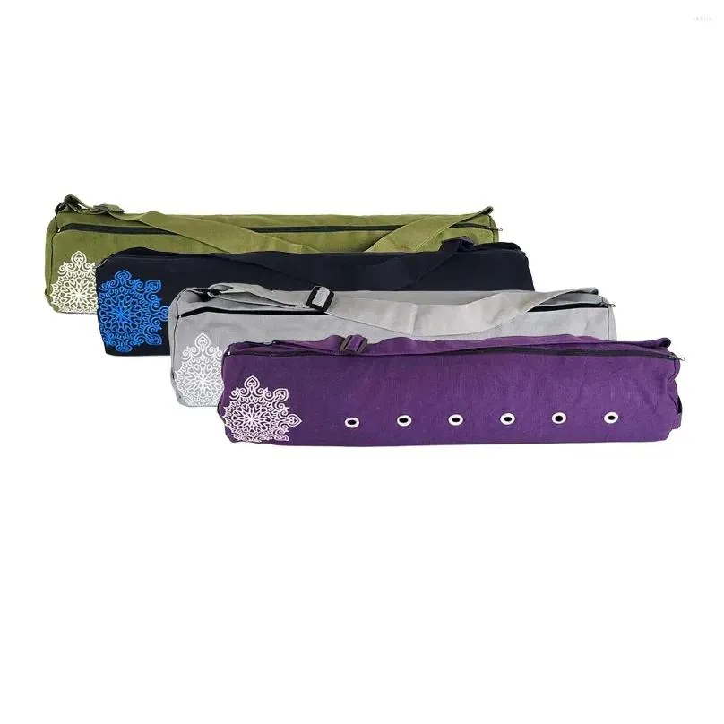 Outdoor Bags Yoga Mat Bag With Adjustable Strap Pockets Practical Pilates Storage Exercise Sports Gym Carrier