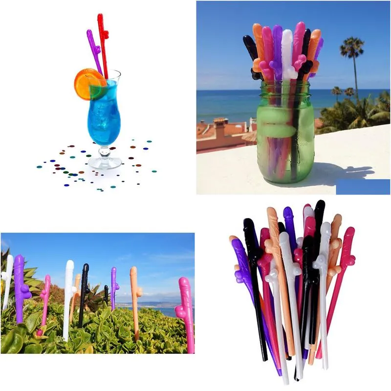 Naughty Sipping Straws Penis Shaped Drinking Straws for Hen / Girls Party Prom Bar/Pub Supply