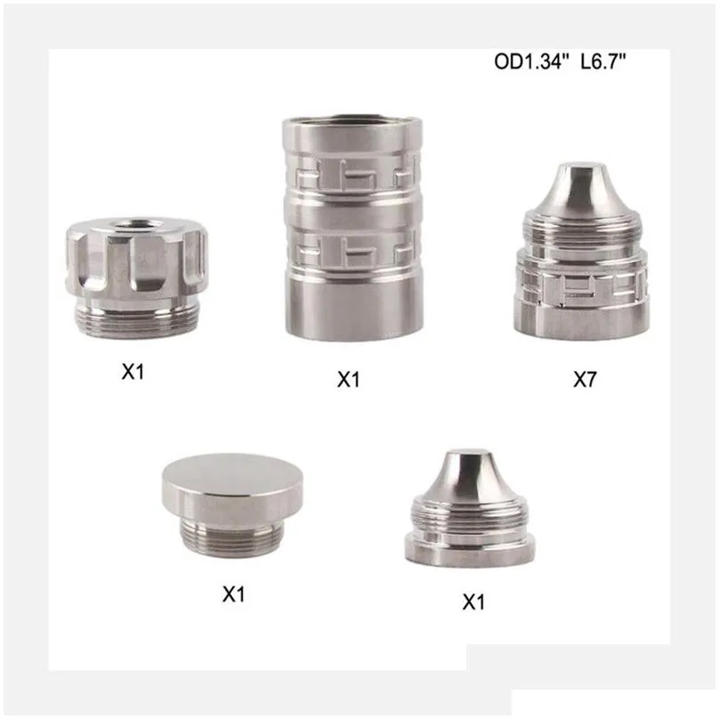 6.7``L 1.34``OD Titanium Modular screw kits 1.1875x24TPI thread cup 1/2x28 5/8-24 end cap 1-3/16x24 QT154A QT154B