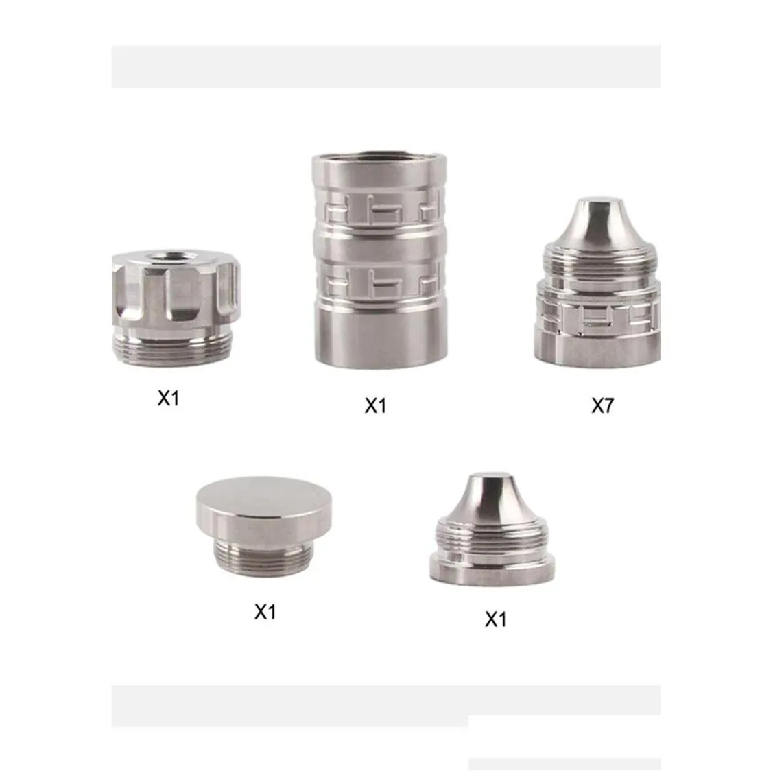 6.7``L 1.34``OD Titanium Modular screw kits 1.1875x24TPI thread cup 1/2x28 5/8-24 end cap 1-3/16x24 QT154A QT154B