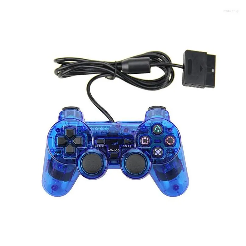 Game Controllers Wired Connection Gamepad For PS2 Double Vibration Controller Digital Joypad 2 Anti-sweat Anti-slip