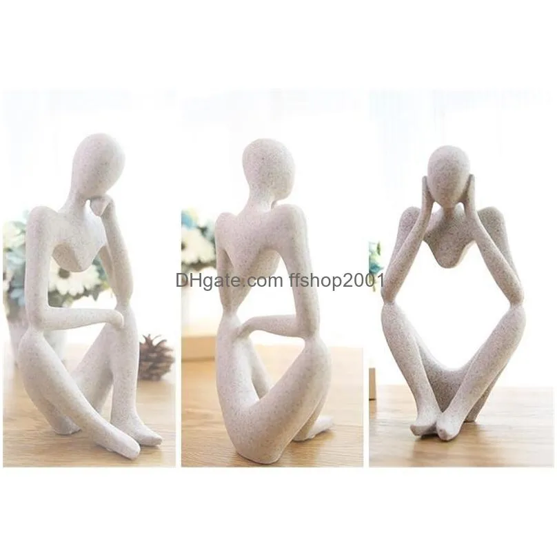 abstract character decoration north european creative home ornament drawing room office sandstone decor gift statue sculpture t200330