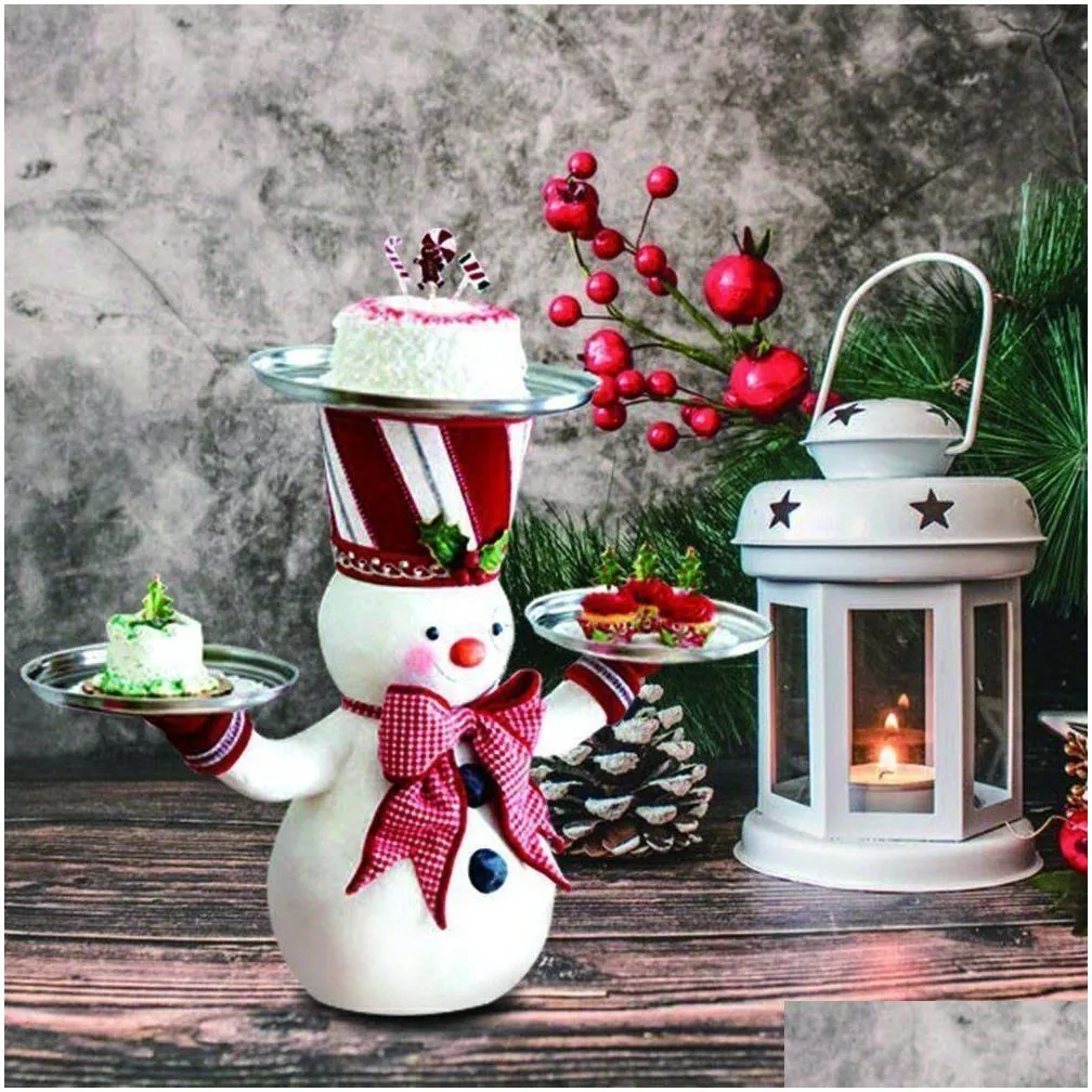 Christmas Decorations Christmas Table Supplies Food divider Xmas Decoration Snack Rack Fruit Holder Cake Stand Christmas Tree Dessert Plate