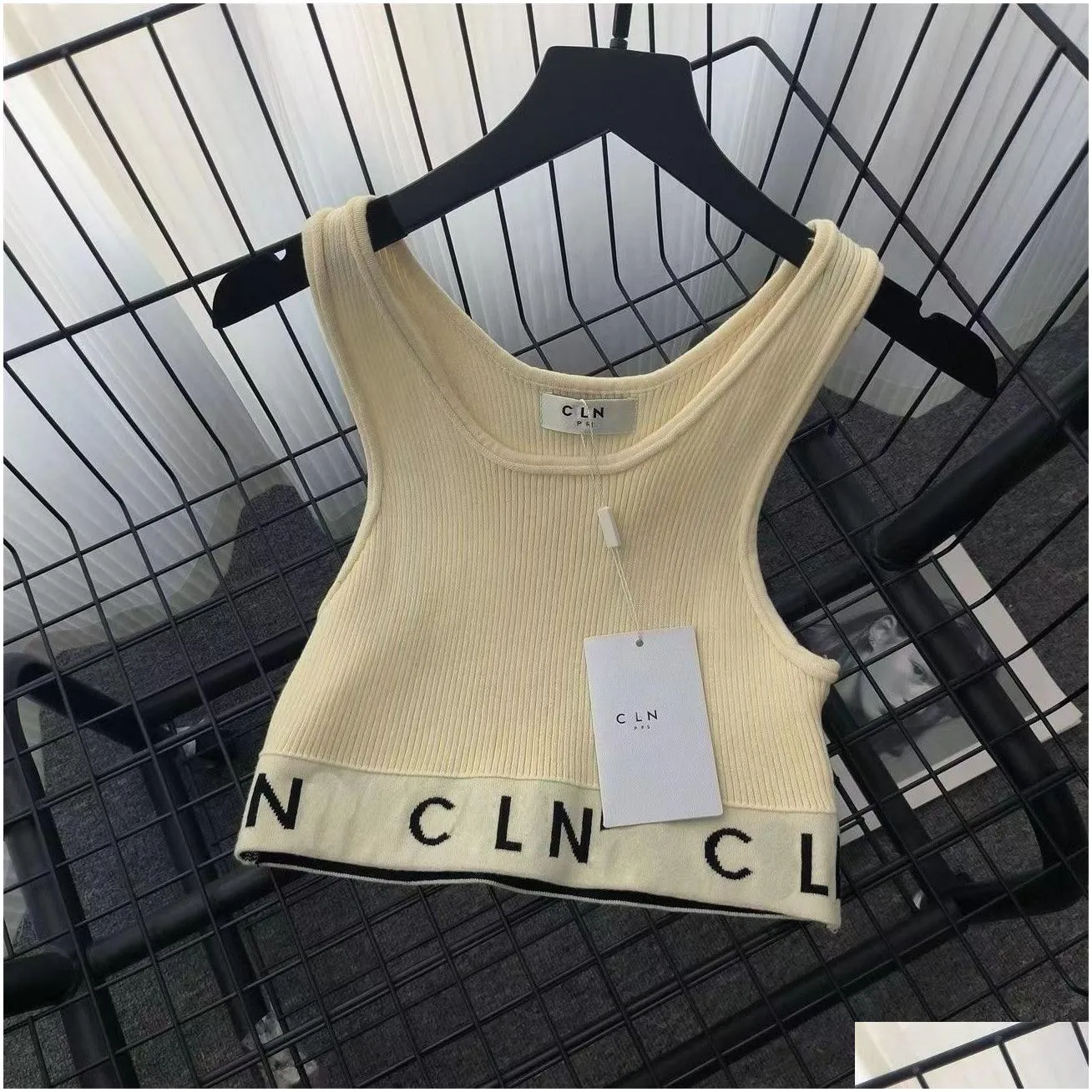 Women Knits Tank Top Designer Embroidery Vest Sleeveless Breathable Knitted Pullover Womens Sport Tops park