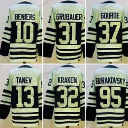 1970-1999 CCM College Retro Hockey Jersey 13 Brandon Tanev 37 Yanni Gourde 31 Philipp Grubauer 32 Kraken 10 Beniers 95 Burakovsky 7 Eberle Embroidery Jerseys
