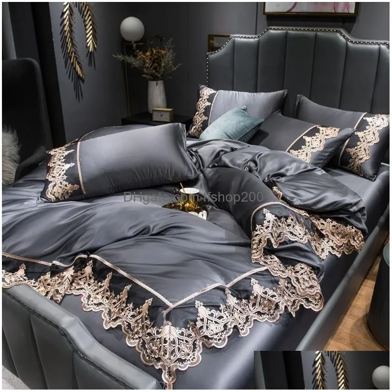 bedding sets justchic spring summer luxury beddings sets queen size duvets cover bed sheet pillows case home quilt 200x230cm 230828