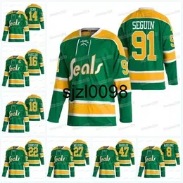 Sj98 California Golden Seals 2022 Heritage Classics Jersey Joe Pavelski Tyler Seguin Jamie Benn Jason Robertson Michael Raffl Joey Johnston Roope