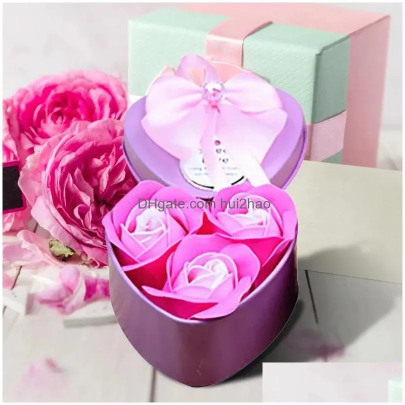 decorative flowers rose decor bath bouquet gifts flower valentines soap artificial day petal home floral wall