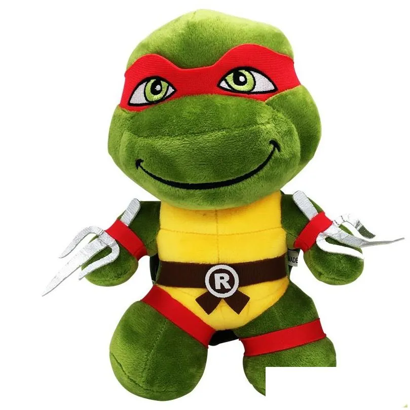 Wholesale and retail anime movie peripheral plush toys 25cm turtle doll children`s playmate holiday gift room decorations