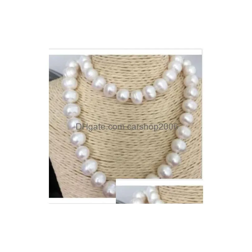 necklaces hand knotted natural 1011 mm white  water cultured pearl necklace long 90cm fashion jewelry