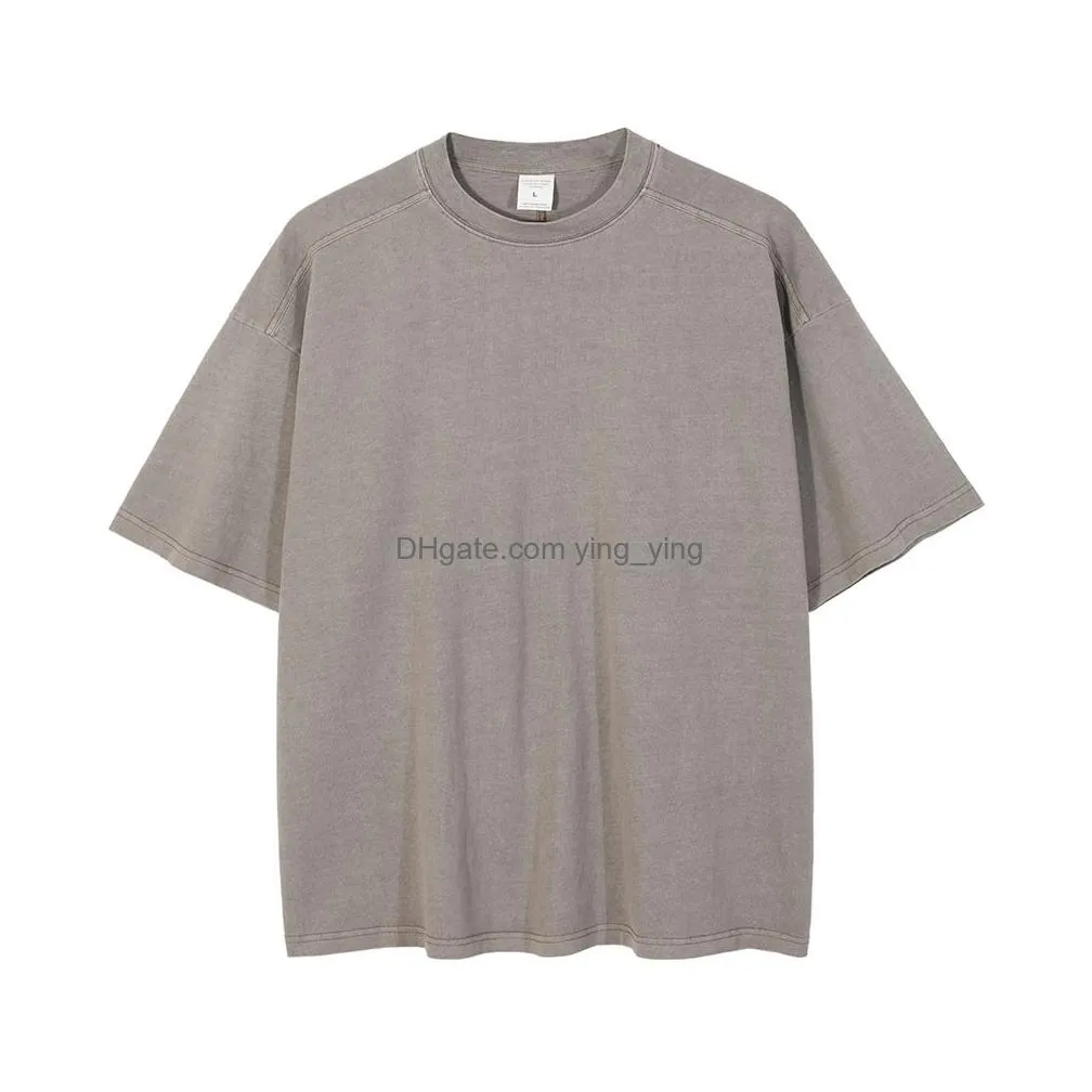 summer washed cotton raglan t-shirt oversize short sleeve tee hip hop streetwear five colors