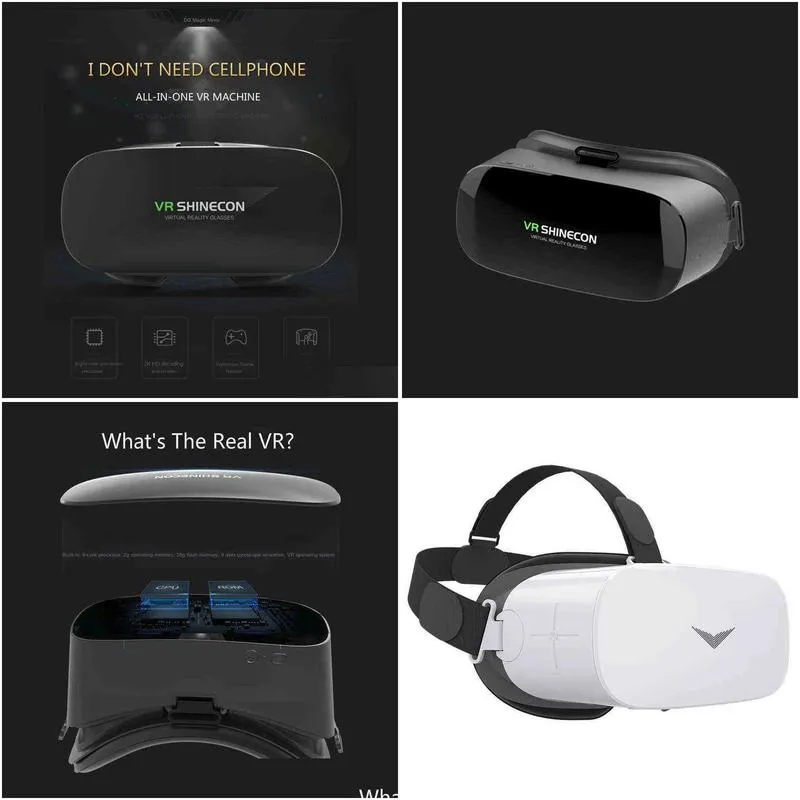 NEW Virtual Glasses 2G 16G VR all in one AR Glasses With screen HD 2K 3D 2560x1440 Game bluetooth Wifi OTG H220422