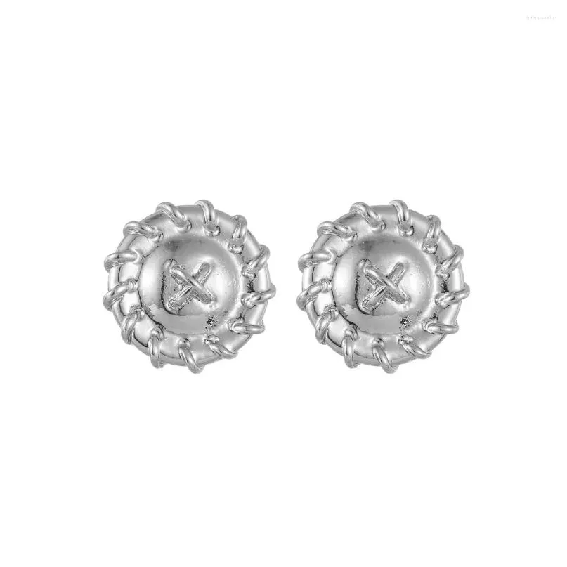 dangle earrings gear wheel shape for women creative spiral geometric hoop trendy vintage accessories gifts handmade jewelry