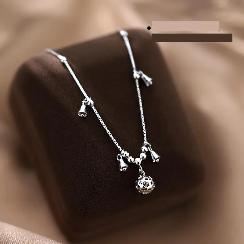 titch 925 sterling silver palace bell anklet with national style retro design bell anklet ring for summer
