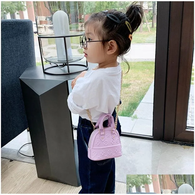 Kids Handbags Fashion Korean Little Girls Mini Princess Cion Purses Lovely Kids Cross-body Shell Bags Children Candies Bags Gifts