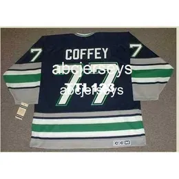 #77 PAUL COFFEY Hartford Whalers 1996 CCM Vintage Hockey Jersey Stitch any name number