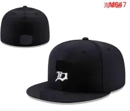 2023 Men`s Baseball Fitted Hats Sox LA LS Classic Red Black Color Hip Hop Detrrt Full Closed Design Caps Chapeau 05 Stitch Heart 