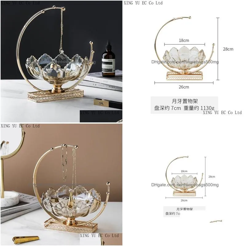 Dishes & Plates Dishes Plates Creative Light Luxury American Glass Fruit Tray Home Living Room Coffee Table Snack Plate Decoration Des Otu8Q