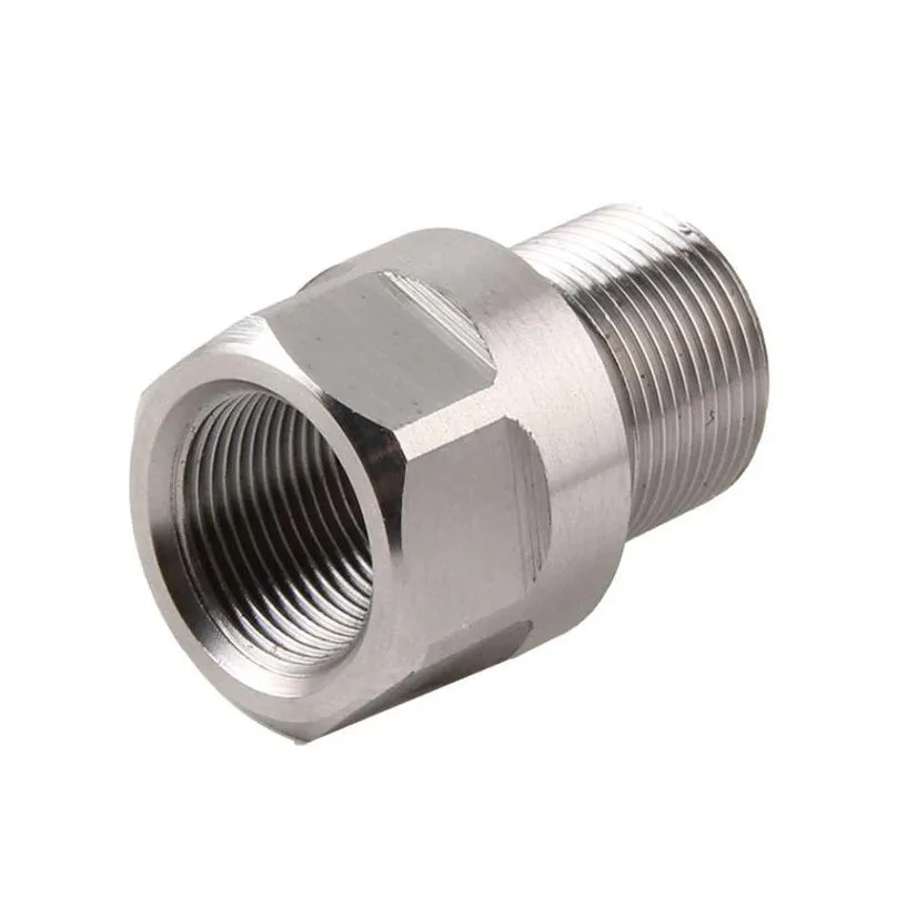 Stainless Steel Thread Adapter 1/2-28 M14x1 M15x1 to 5/8-24 Muzzle device