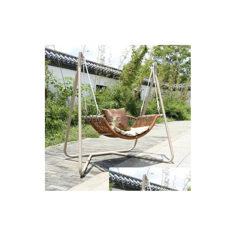 camp furniture outdoor swing simple waterproof sunscreen courtyard hanging blue sunshade nordic balcony rocking chair leisure
