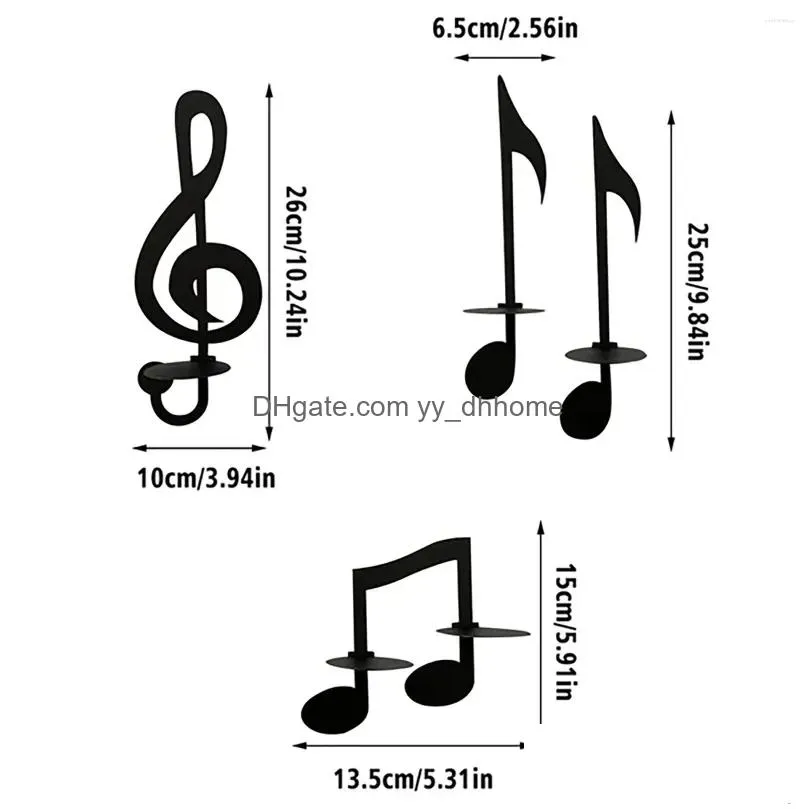 candle holders 2024 music note holder crafts wall decoration gifts home office decor piano souvenirs drop