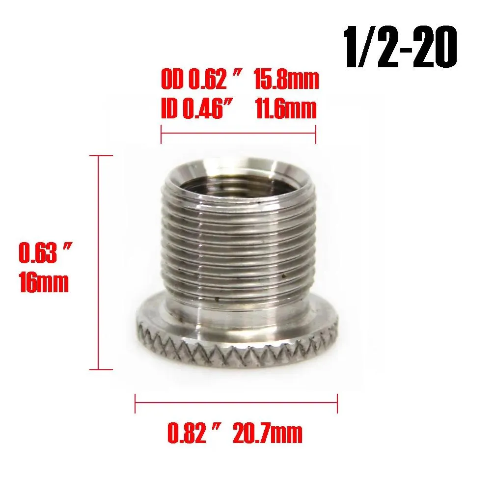 Stainless Steel Filter Thread Adapter 1/2-28 to 5/8-24 M14 1.5 SS Solvent Trap Adapter For Napa 4003 Wix 24003