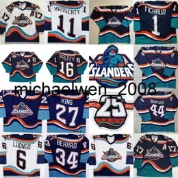 Weng Custom  16 Ziggy Palffy 11 Darius Kasparaitis 15 Bryan Smolinski 6 Chris Luongo 32 Andersson Toews 1997-98 Hockey Jerseys