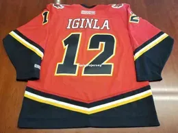 Shirts Custom Jerseys Jarome Iginla Vintage Ccm Hockey Jersey Red Mens Retro Jerseys