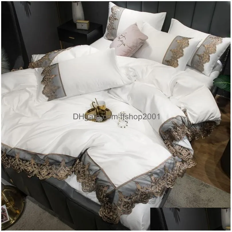 bedding sets justchic spring summer luxury beddings sets queen size duvets cover bed sheet pillows case home quilt 200x230cm 230828